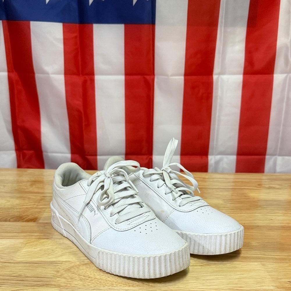 Puma White Leather Sneakers